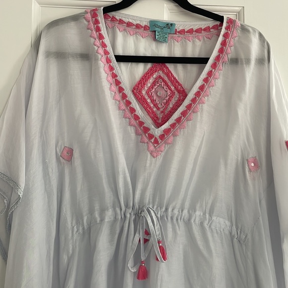 Letarte embroidered kaftan coverup - Picture 4 of 7